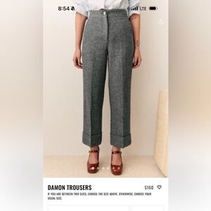 Sézane Damon trousers in size 8- color grey